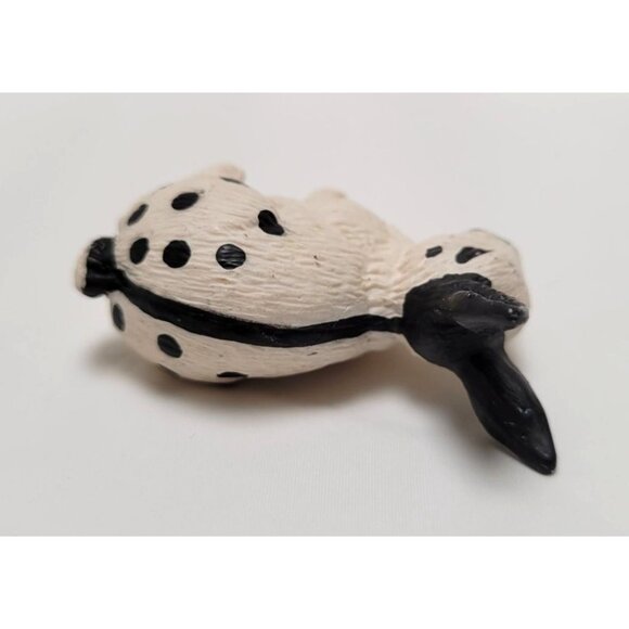 Schleich Vintage Hand-Painted Black & White Spotted Rabbit Figurine Toy Retired - Picture 6 of 7